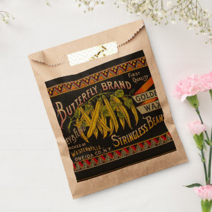 String Bean Label Vegetable Country Favour Bags