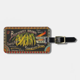 String Bean Label Vegetable Country Luggage Tag
