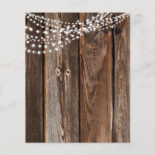 String Light & Barn Wood Scrapbook Paper (Front)