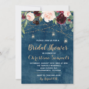 String Light Bridal Shower Invitation