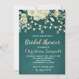String Light Bridal Shower Invitation