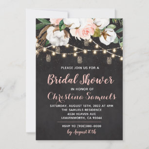 String Light Bridal Shower Invitation