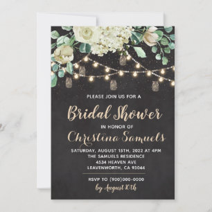 String Light Bridal Shower Invitation
