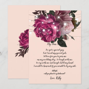 string light Burgundy will be my bridesmaid   Invitation