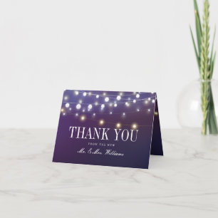 String Light Evening Wedding Thank You