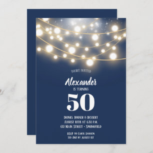 String Lights Birthday Party Invitation