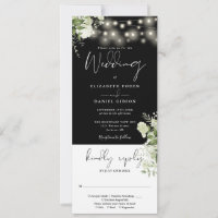 String Lights Black And White All In One Wedding