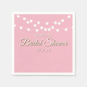 String Lights Bridal Shower Napkin