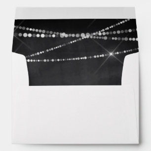 String Lights Chalkboard Rustic Wedding 5x7 Envelope