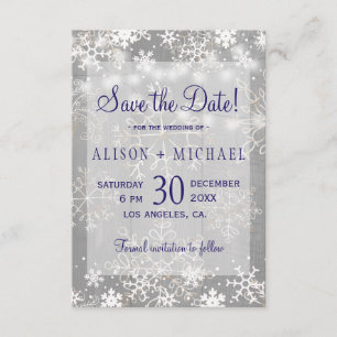 String lights crystal snowflakes save date wedding save the date