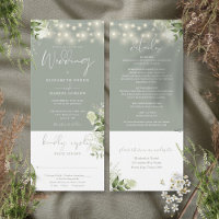 String Lights Floral Sage Green All In One Wedding