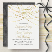 String Lights Gold Elegant Birthday