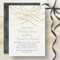 String Lights Gold Elegant Couples Wedding Shower