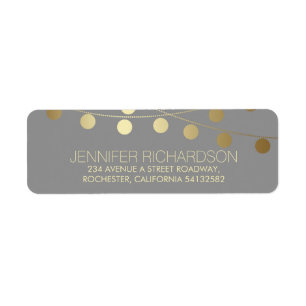 String Lights Gold Foil Wedding Return