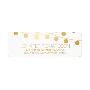 String Lights Gold Foil Wedding Return