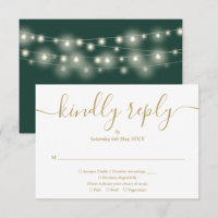 String Lights Green And Gold Script Meal Choice