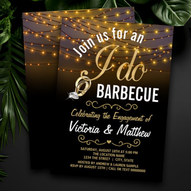 String Lights I Do BBQ Invitations (Creator Uploaded)