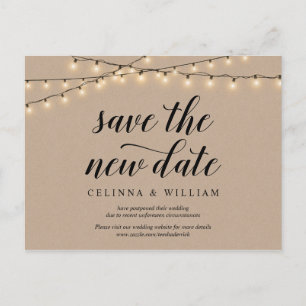 String Lights, Kraft, Save the new date, Postponed Postcard
