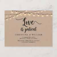 String Lights, Love is Patient, Wedding Postponed