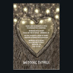 String Lights   Oak Tree Wedding Reception Cards<br><div class="desc">String Lights Oak Tree Wedding Reception Cards - include these detail cards to inform your guests of your reception location, the reception timeline and hotel information to make planning easier. You can add more information if needed by clicking on the customise button above. See the full matching collection in this...</div>