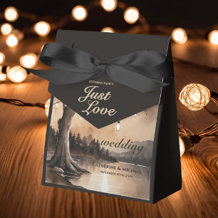 String Lights On Tree Romantic Country Wedding  Favour Box