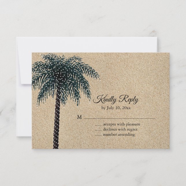 String Lights Palm Tree RSVP Beach Sand (Front)