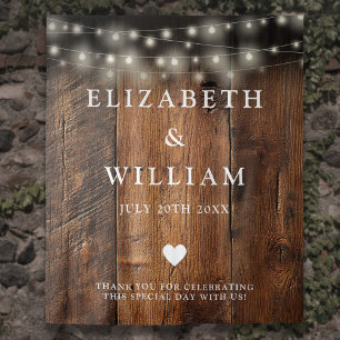 String Lights Rustic Wood Photo Booth Backdrop Tapestry