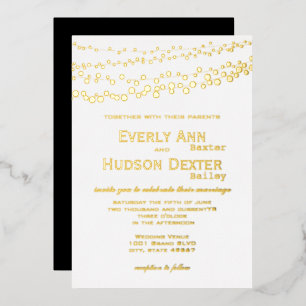 String Lights Simple Modern Gold Wedding