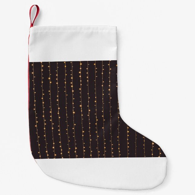 String lights small christmas stocking (Front)