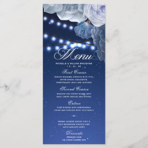 String lights stars Blue Elegant Menu