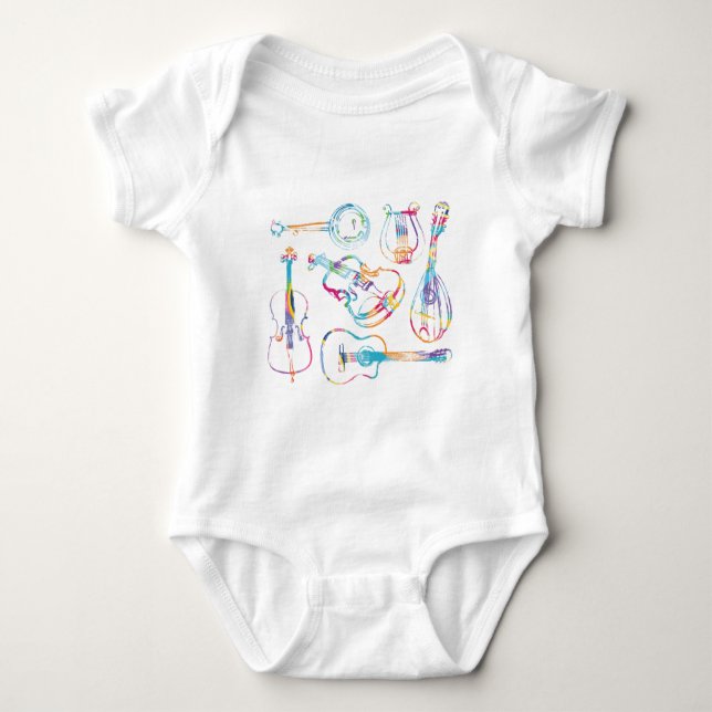 String Musician Baby Bodysuit (Front)
