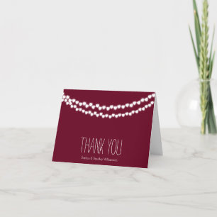 String of Hearts Thank you Card