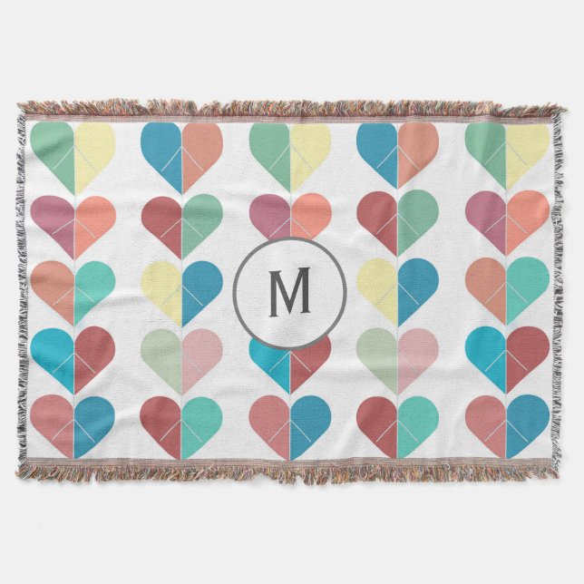 String of Hearts Throw Blanket (Front)