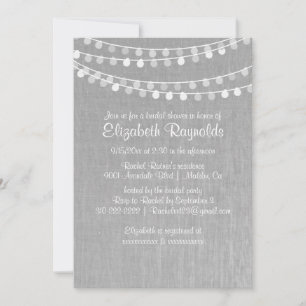 String of Lights Bridal Shower Invitations