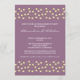 String of Lights Engagement Party Invite (lilac)