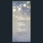 String of Lights Rustic Dusty Blue Wedding Program Programme<br><div class="desc">Tree branches and dusty blue lights wedding programs</div>