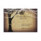 String of Lights Rustic Oak Tree Wedding RSVP Card