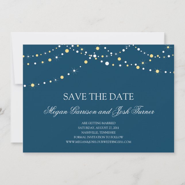 String of Lights Save the Date (Front)