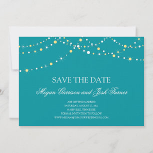 String of Lights Save the Date Invitation