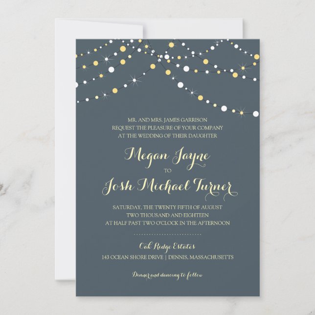 String of Lights | Wedding Invitation (Front)