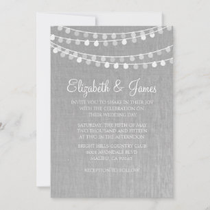 String of Lights Wedding Invitations