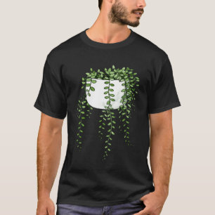 String Of Pearls Beads Curio Rowleyanus Flowering  T-Shirt