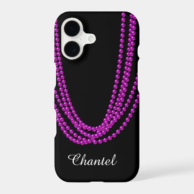 String of Pearls iPhone 7 Case in purple (Back)