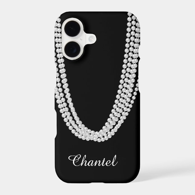String of Pearls iPhone 7 Case in white (Back)