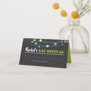 STRING OF STARS Bat Mitzvah Seating Escort Card
