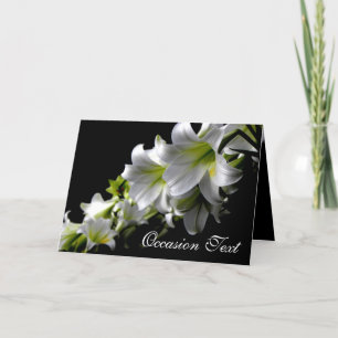 String of White Lily/Your Occasion Greeting Card