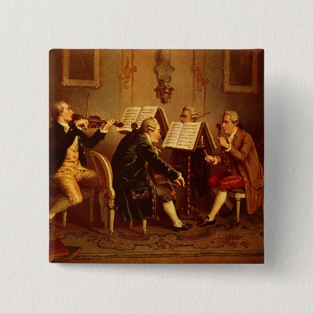 String Quartet 15 Cm Square Badge (Front)