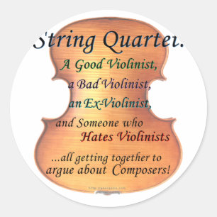 String Quartet definition Classic Round Sticker