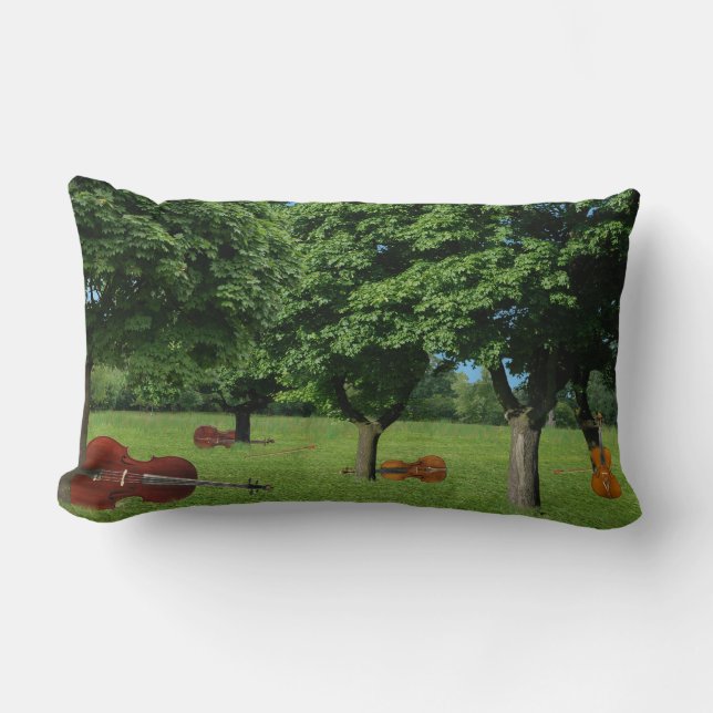 String Quartet in the Woods Lumbar Cushion (Front)