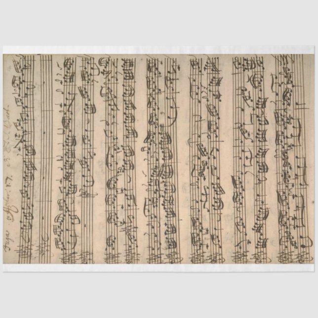 String Quartet Sheet Music Decoupage Paper (Front)